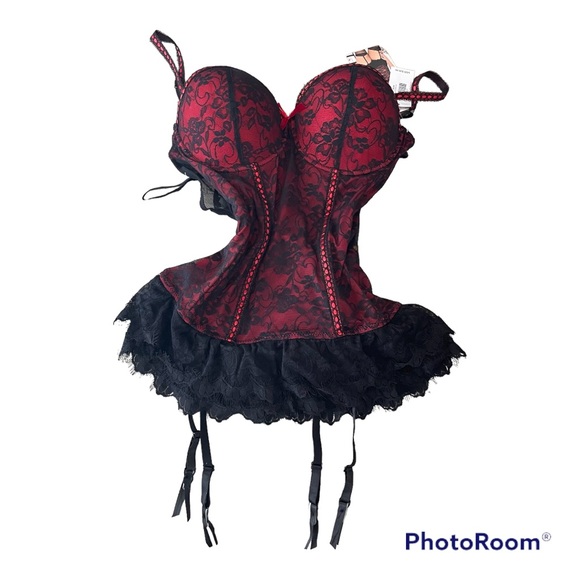 Spencer's Intimates & Sleepwear Spencers Lacey Corset With Panties